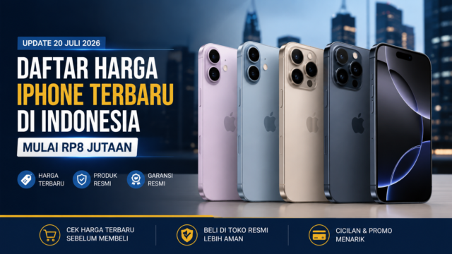 Ilustrasi Daftar Harga iPhone Terbaru di Indonesia 20 Juli 2026, Mulai Rp8 Jutaan