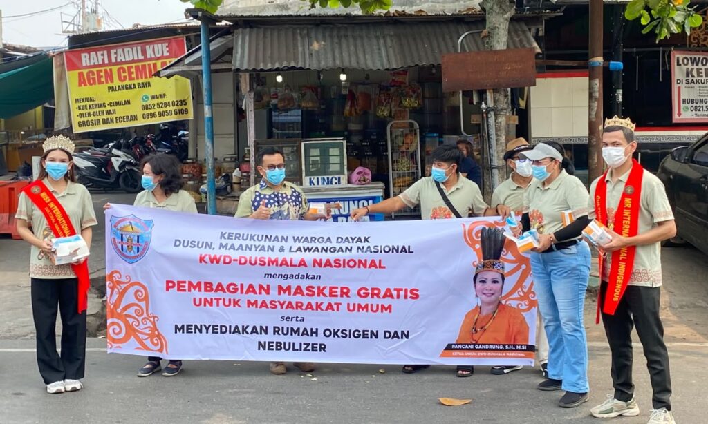 KWD Dusmala Nasional Bagikan Masker Gratis, Sediakan Rumah Oksigen dan Nebulizer